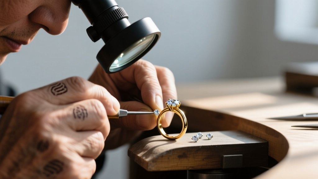 Macro shot of a jeweler