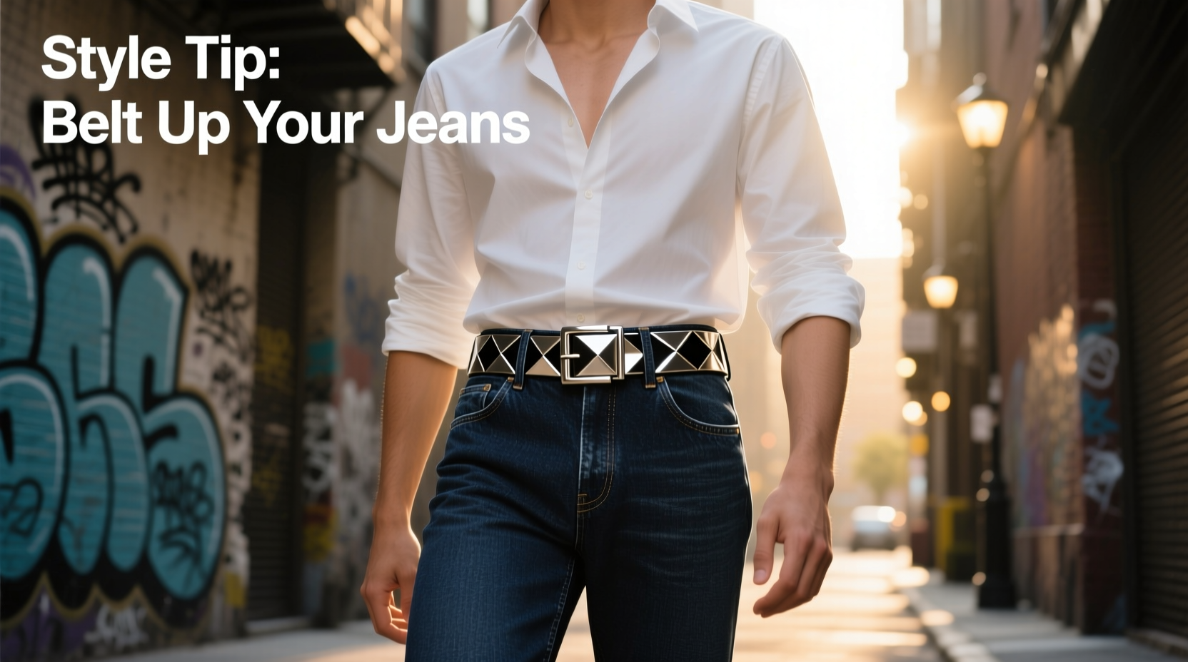 how to pair a statement belt with jeans for an instant style upgrade