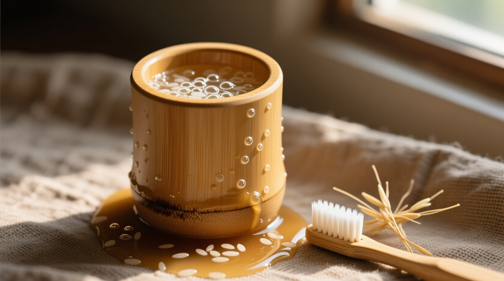 eco friendly cleaning bamboo holder rice water soak