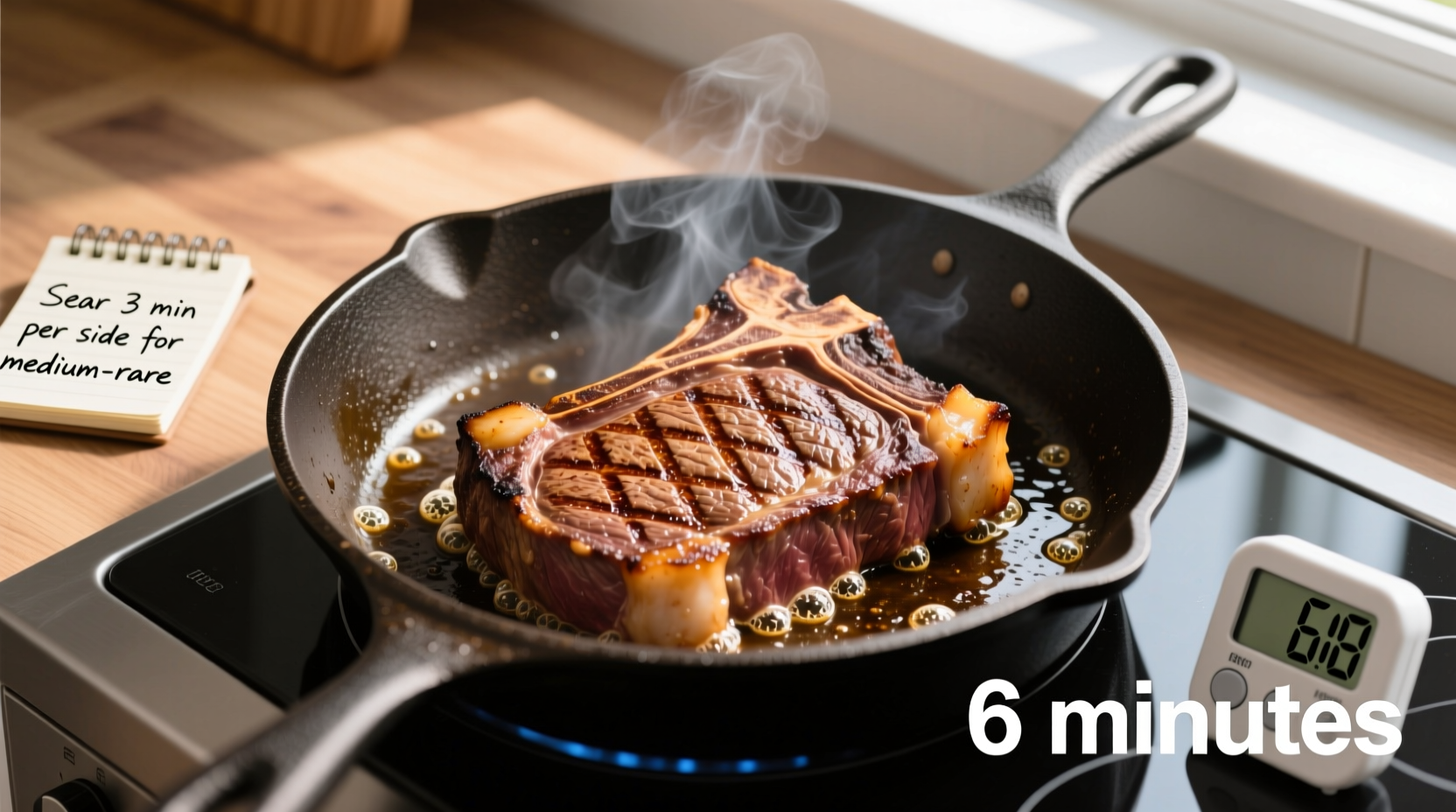 how long to cook steak in pan