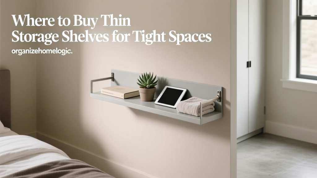 Where to Buy Thin Storage Shelves for Tight Spaces