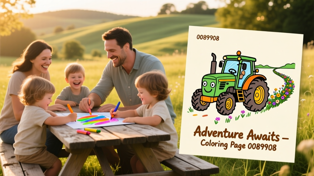 Adventurous Tractor Coloring Pages for Your Little Ones: Creative Play That Builds Motor Skills, Focus, and Farm-Themed Joy