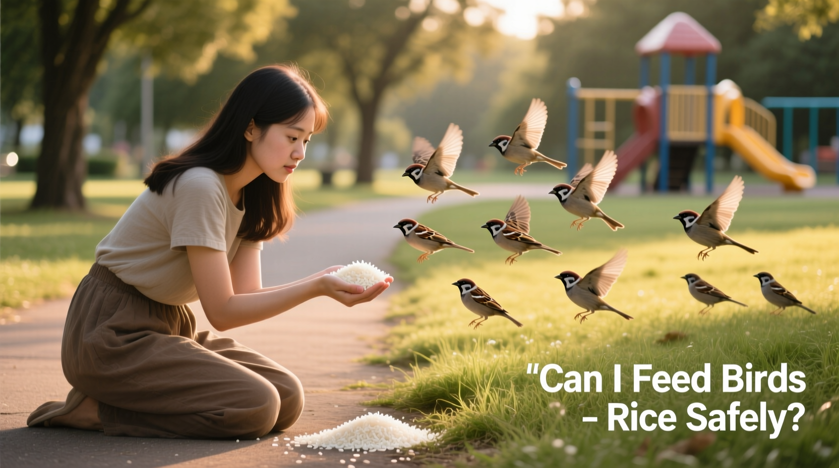 can i feed birds rice