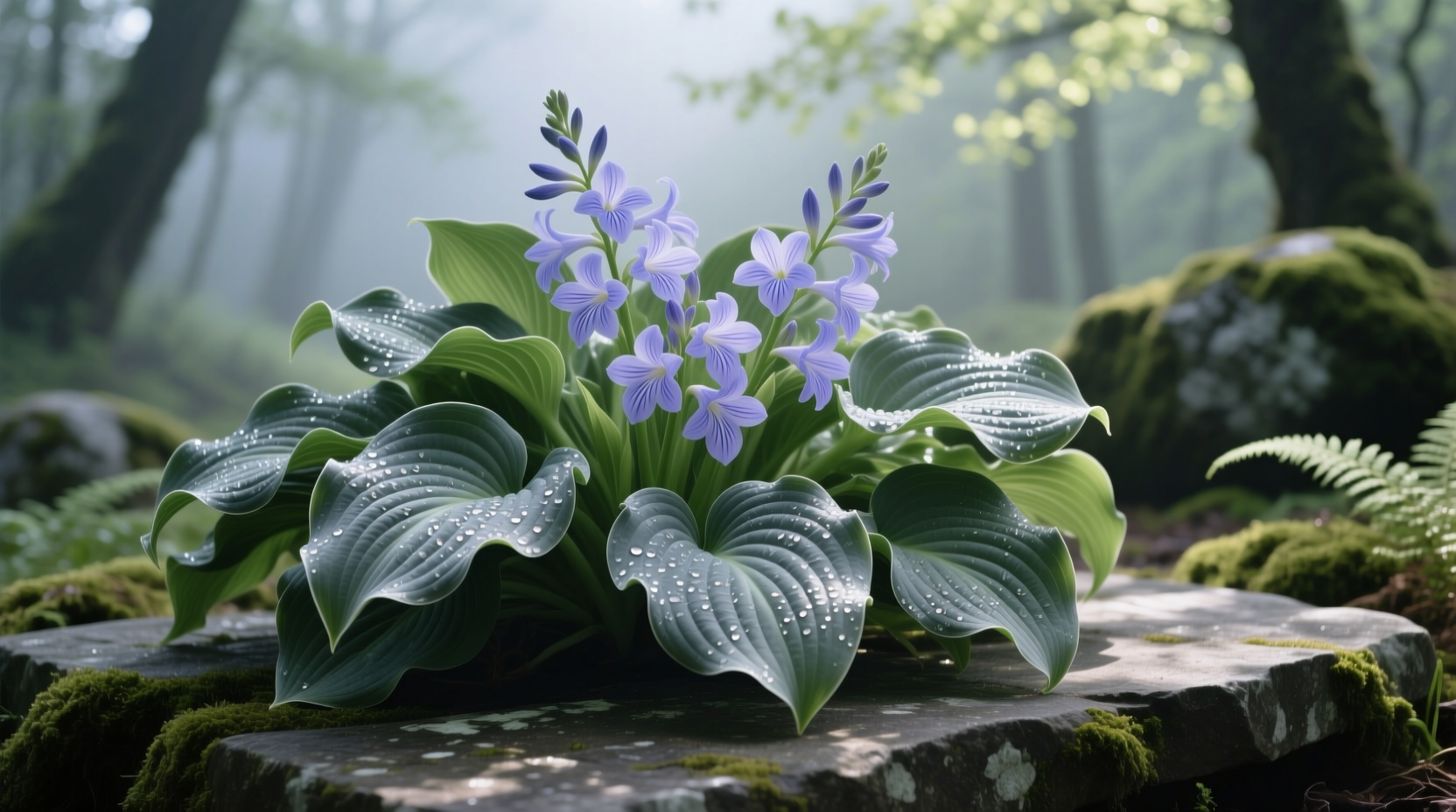flowering hostas