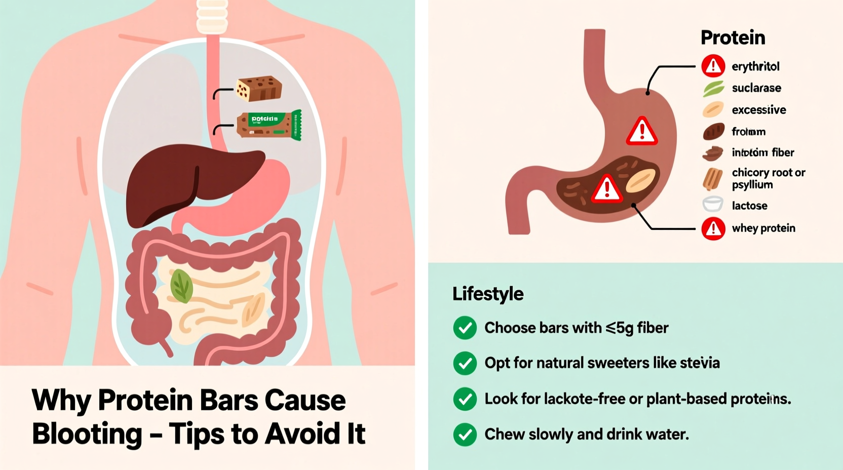 why are protein bars making me bloated and how to avoid it