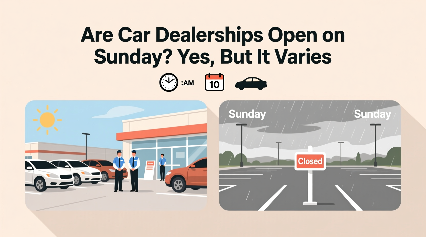 are car dealerships open on sunday