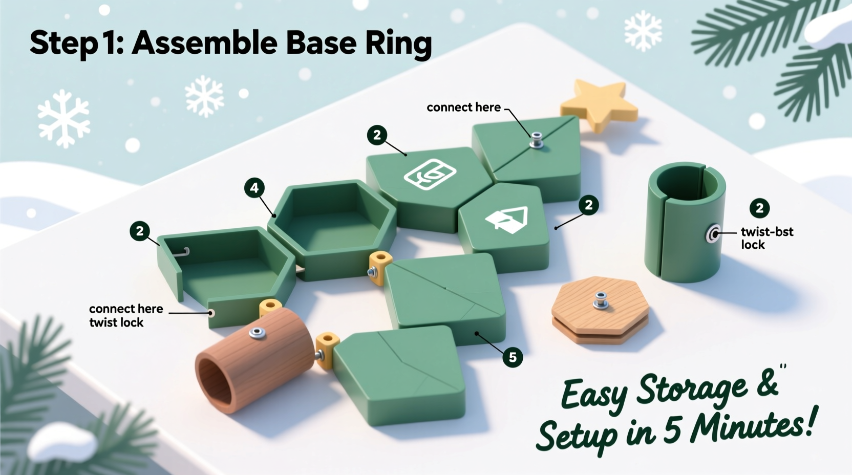 how to build a modular christmas tree for easy storage and setup