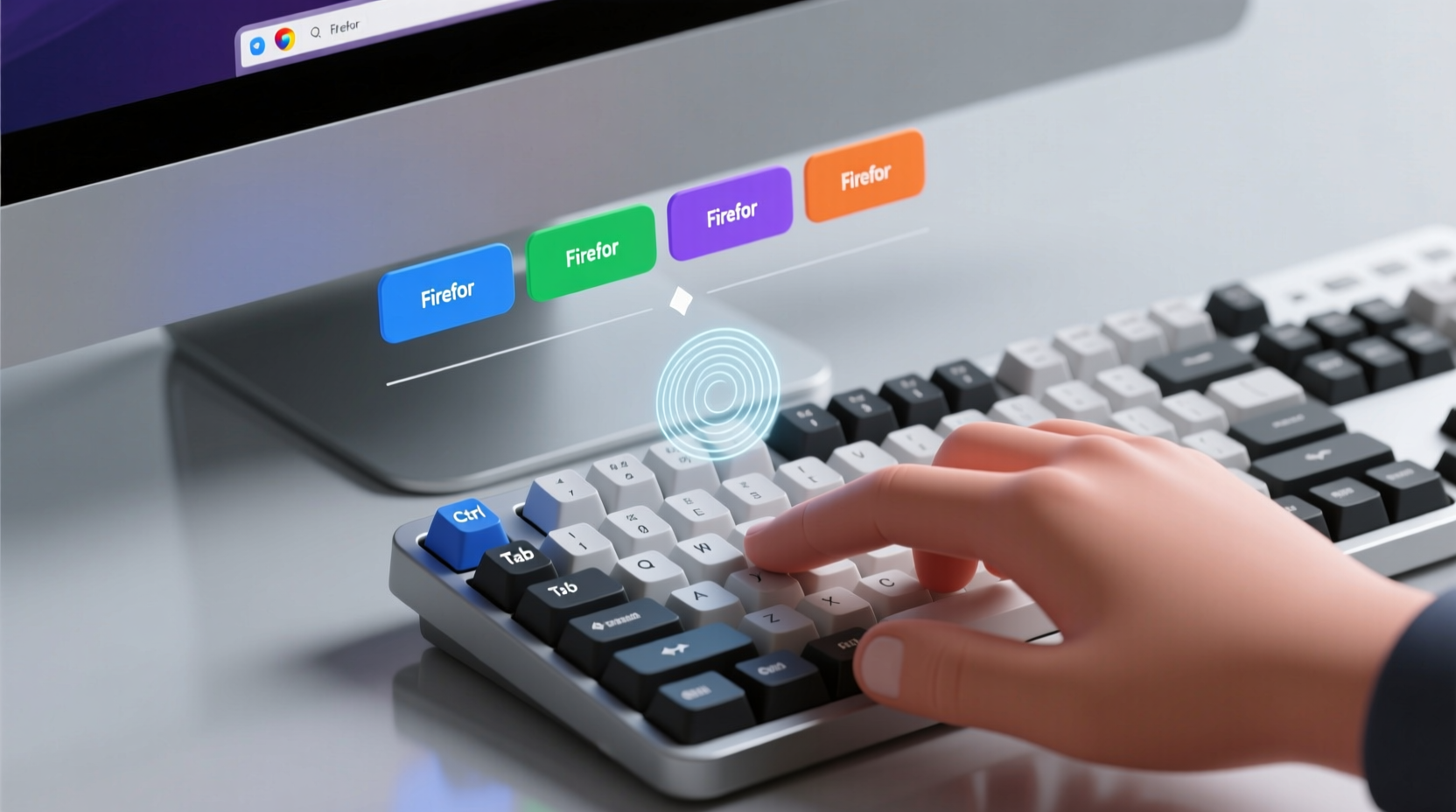 switch between tab groups in firefox with a keyboard sh