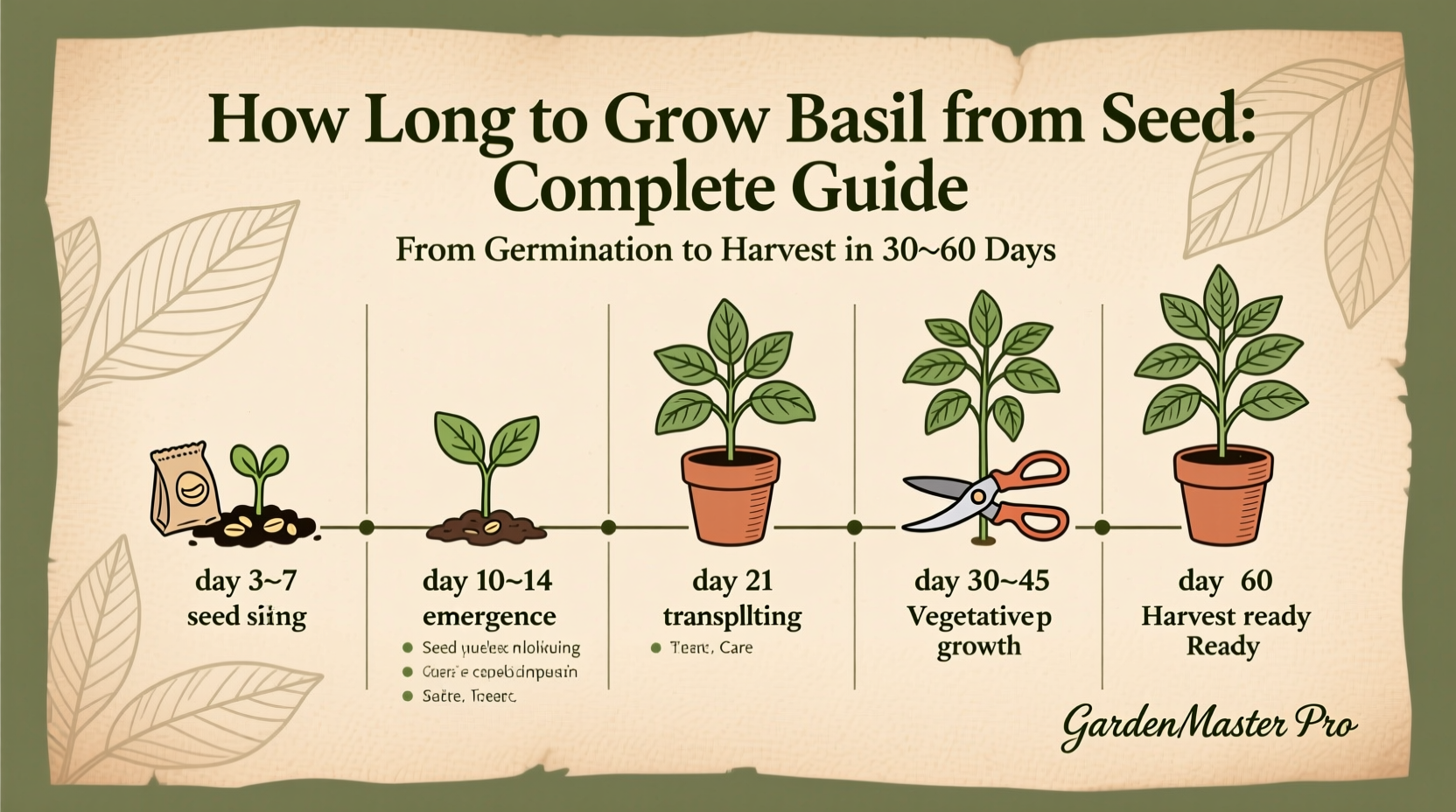 Grow Basil in 60 Days: Seed to Harvest | TheHomeSprouts