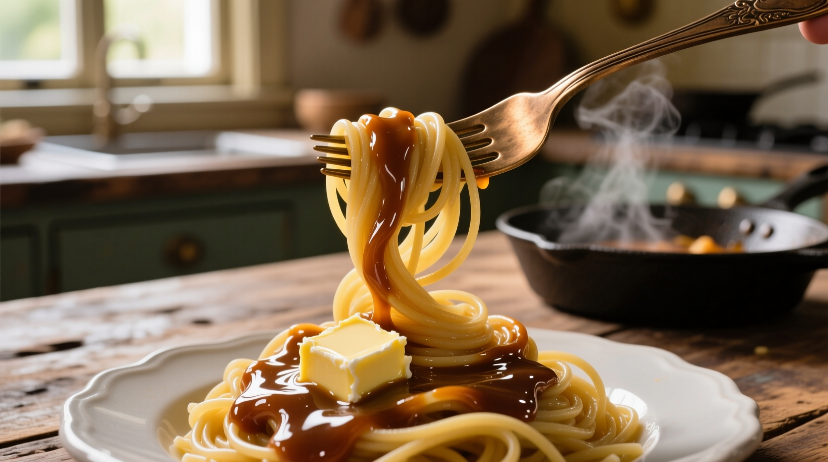help sauce cling to pasta with a little butter
