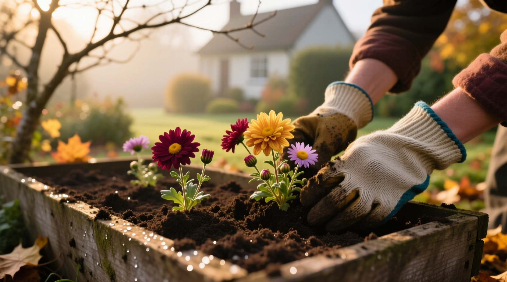 plant flowers in the fall