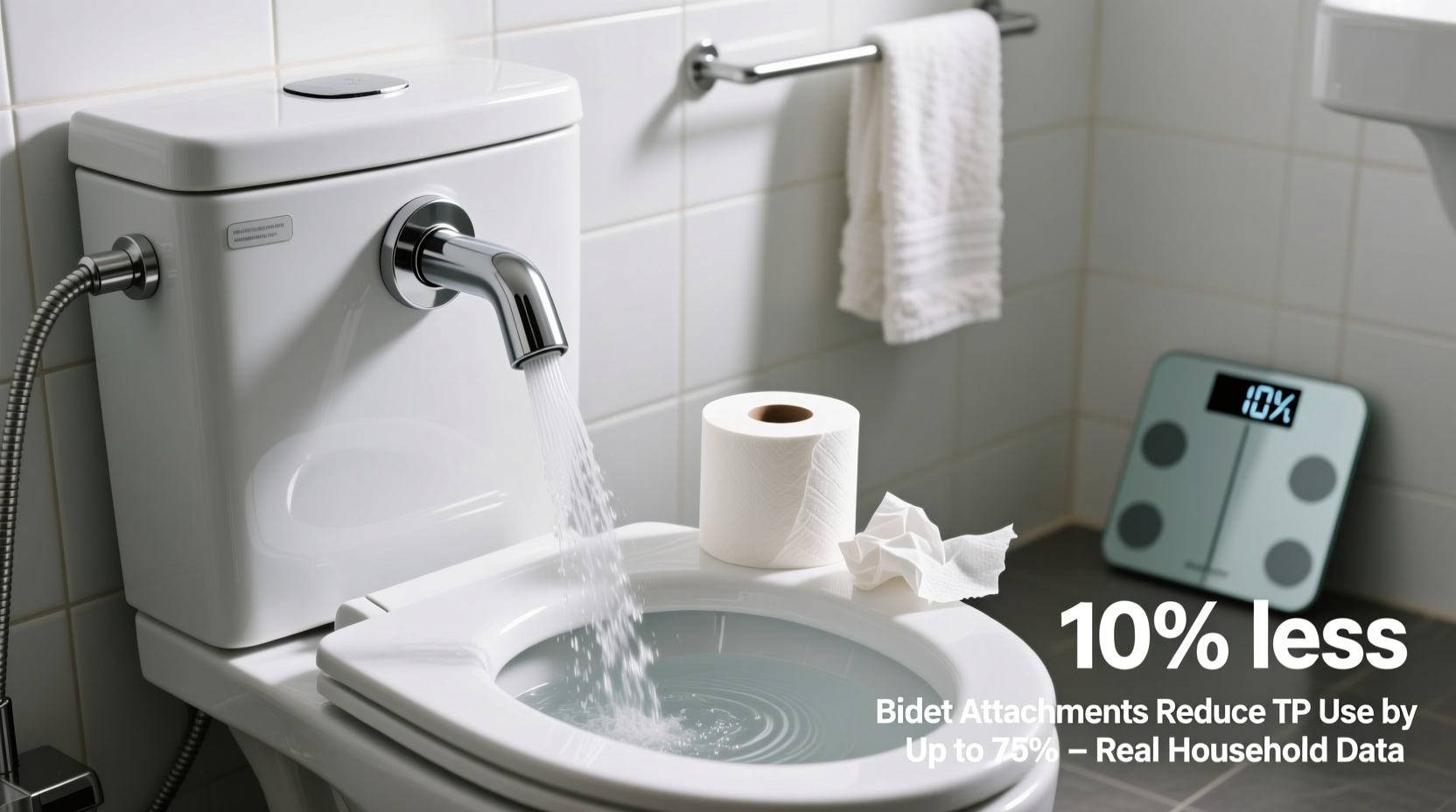 do bidet attachments reduce toilet paper usage significantly in households