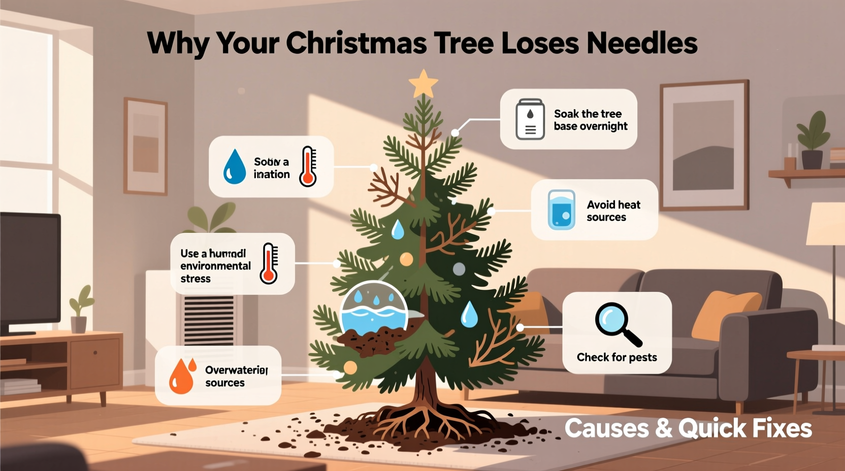 why does my christmas tree lose needles within days causes and quick fixes