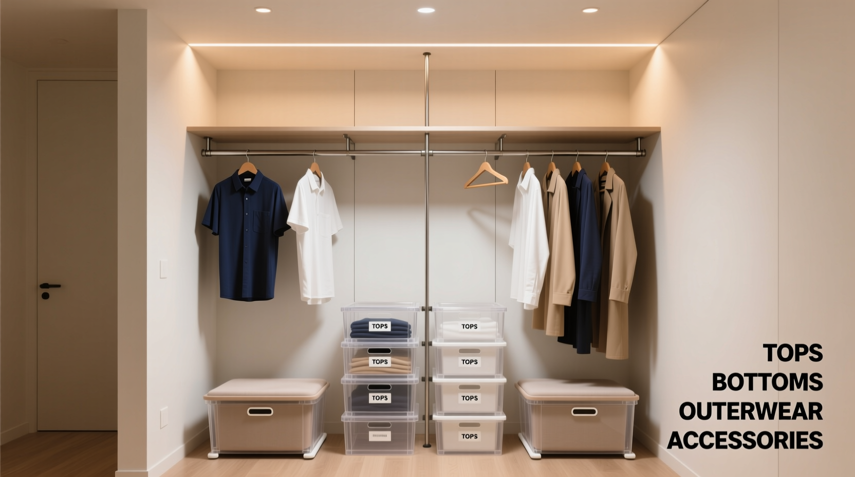 closet organization tips for rod only spaces