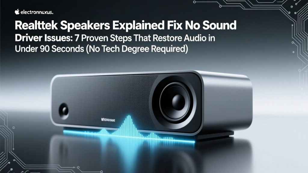 Realtek Speakers Explained Fix No Sound Driver Issues: 7 Proven Steps That Restore Audio in Under 90 Seconds (No Tech Degree Required)