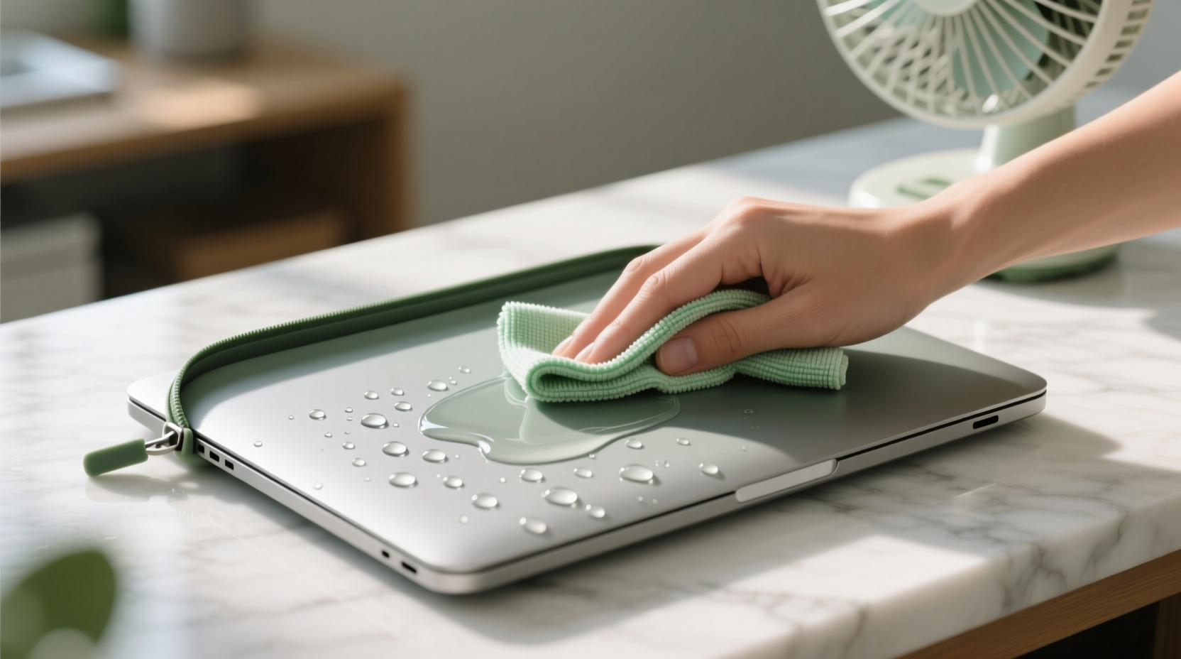 eco friendly cleaning silicone laptop sleeve care
