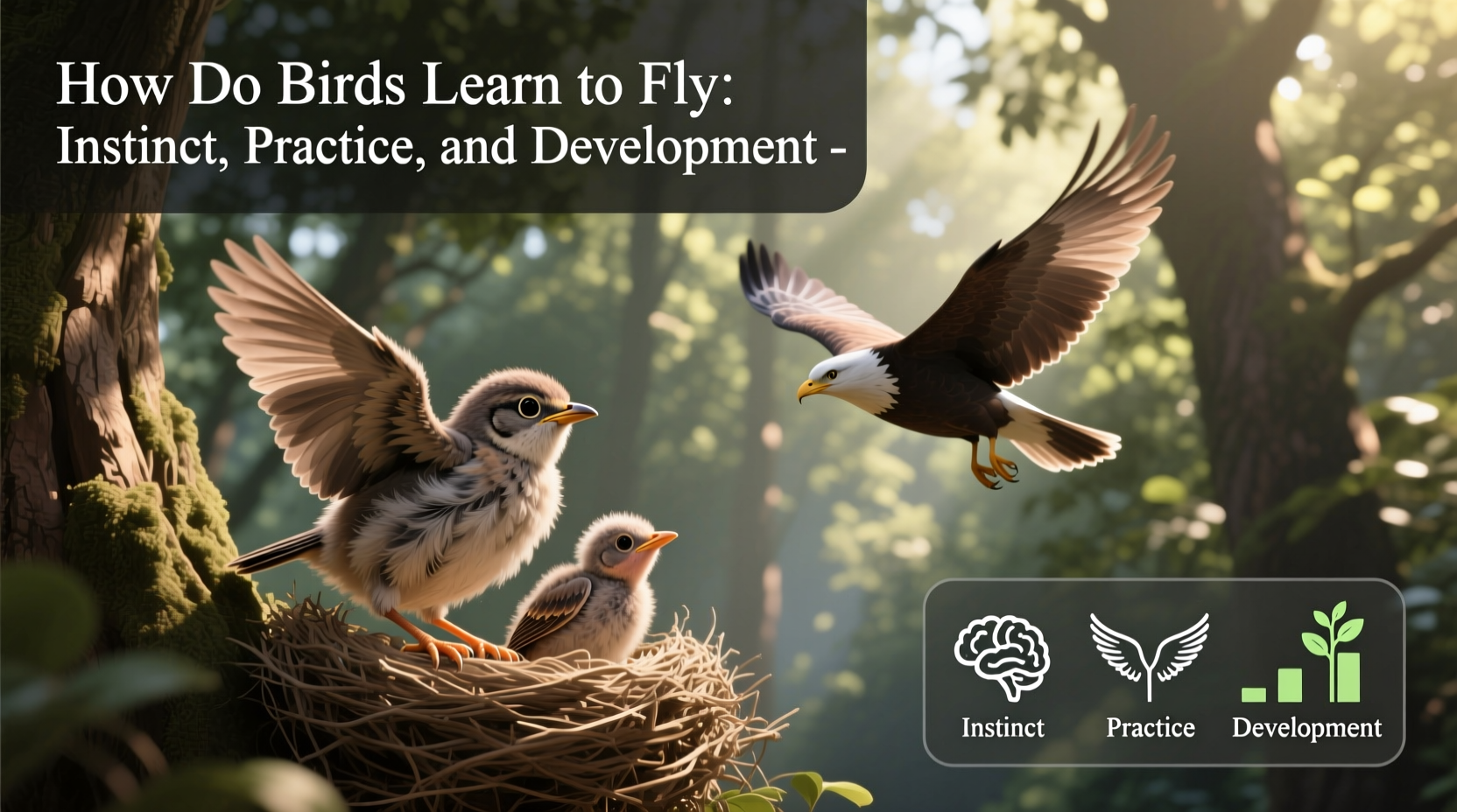 how do birds learn to fly