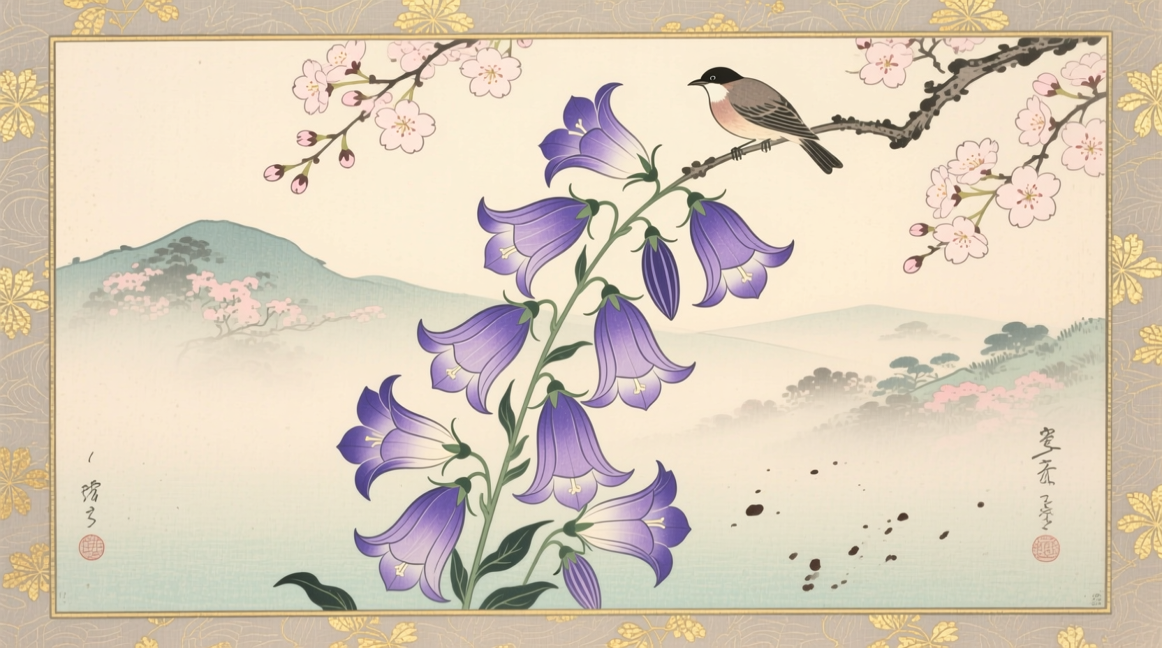 the bellflowers