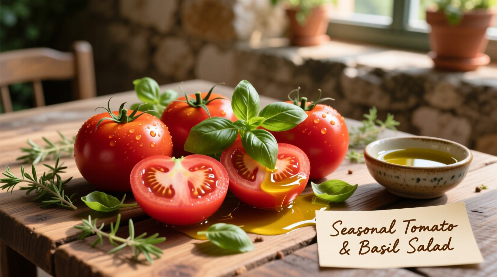 Fresh tomato recipes with basil and olive oil