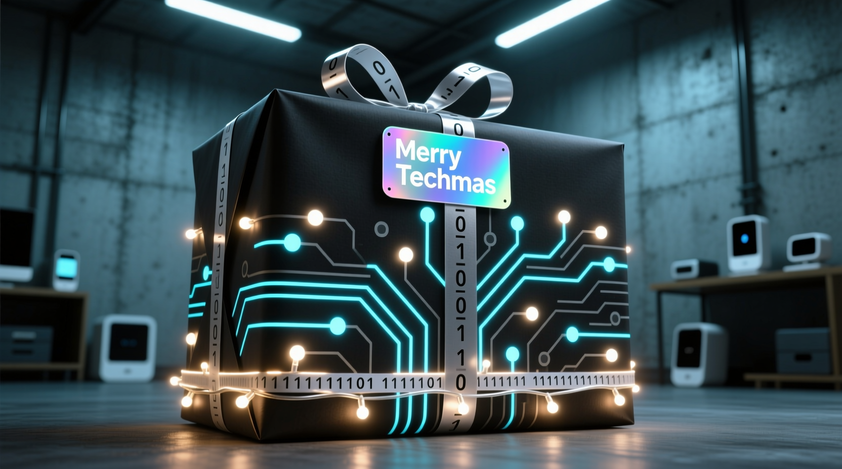 how to wrap presents with christmas light patterns for a tech twist