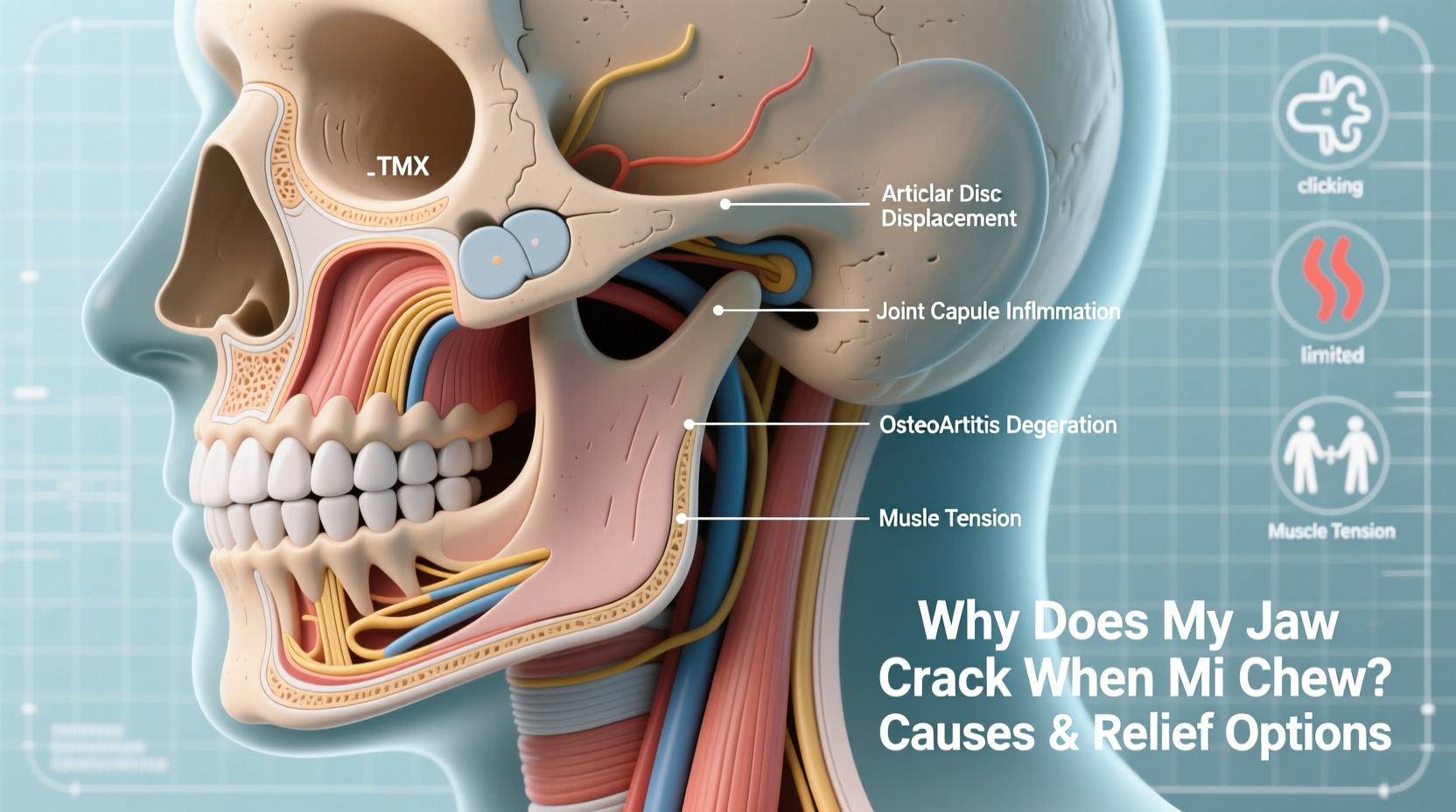 why does my jaw crack when i chew possible causes and relief options
