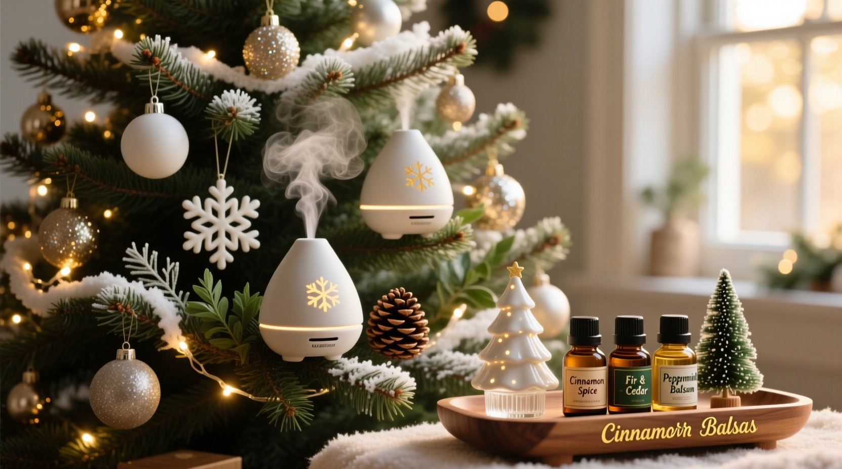 how to integrate aromatherapy diffusers into your christmas tree setup