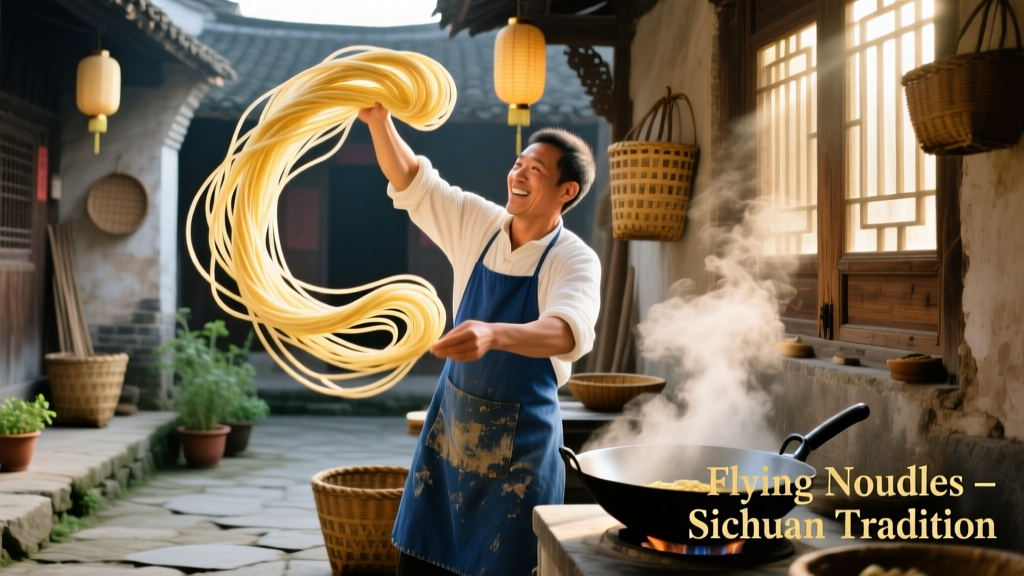 Photo Flying Noodles in China: The Art, Physics, and Cultural Ritual Behind Lanzhou Hand-Pulled Noodles