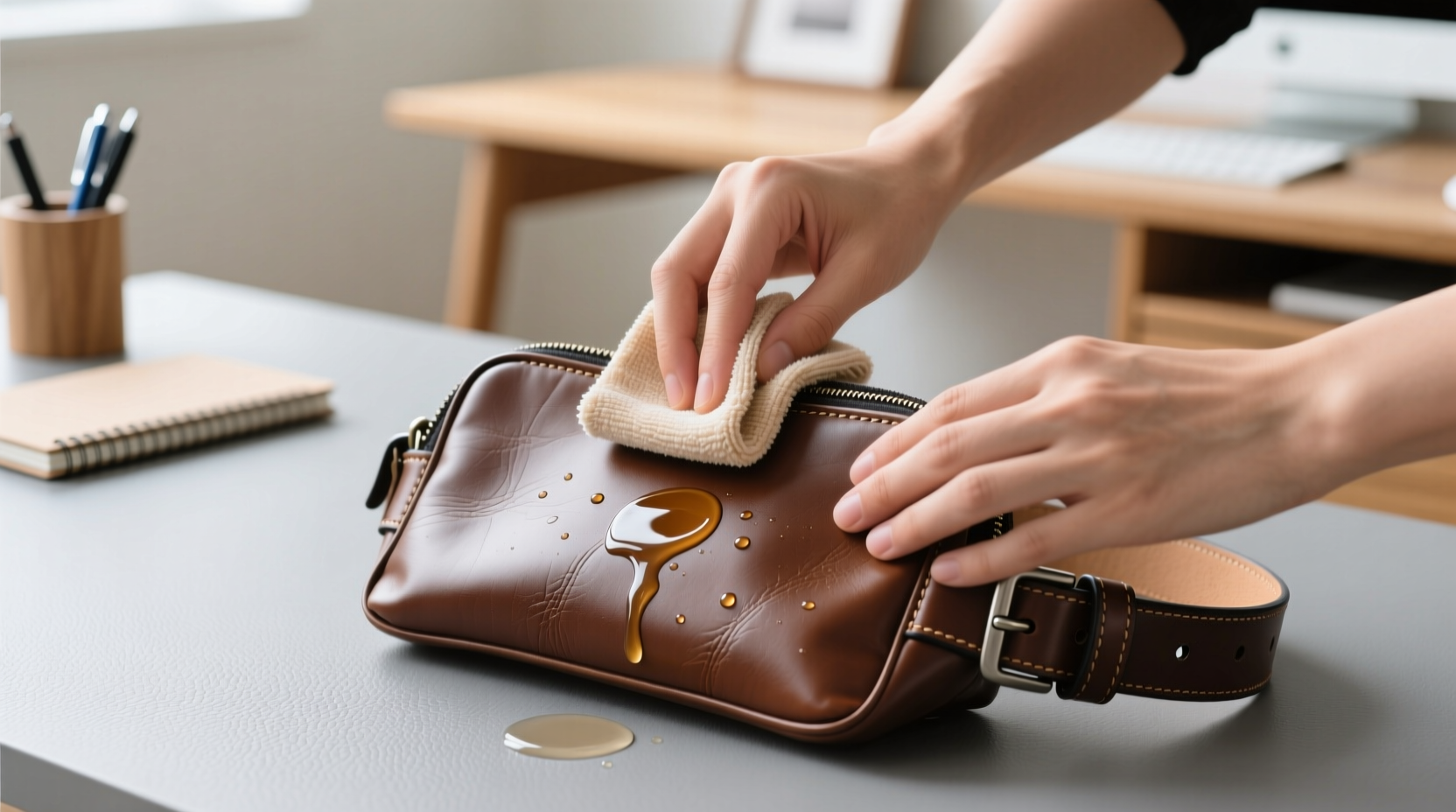 how to clean a belt bag