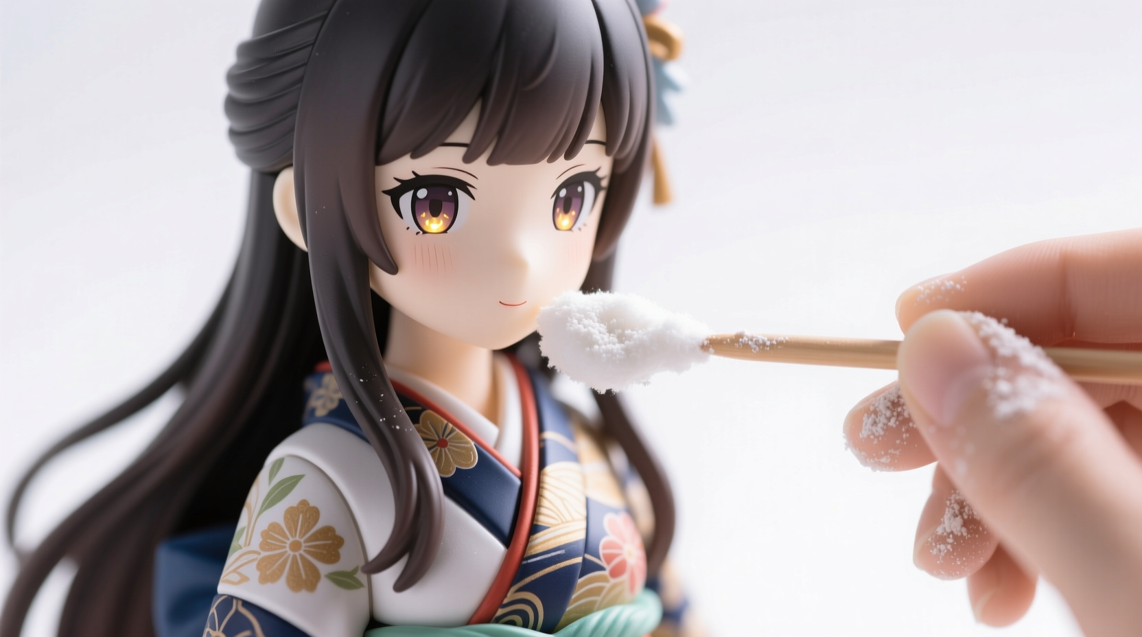 eco friendly figurine cleaning cotton rice flour