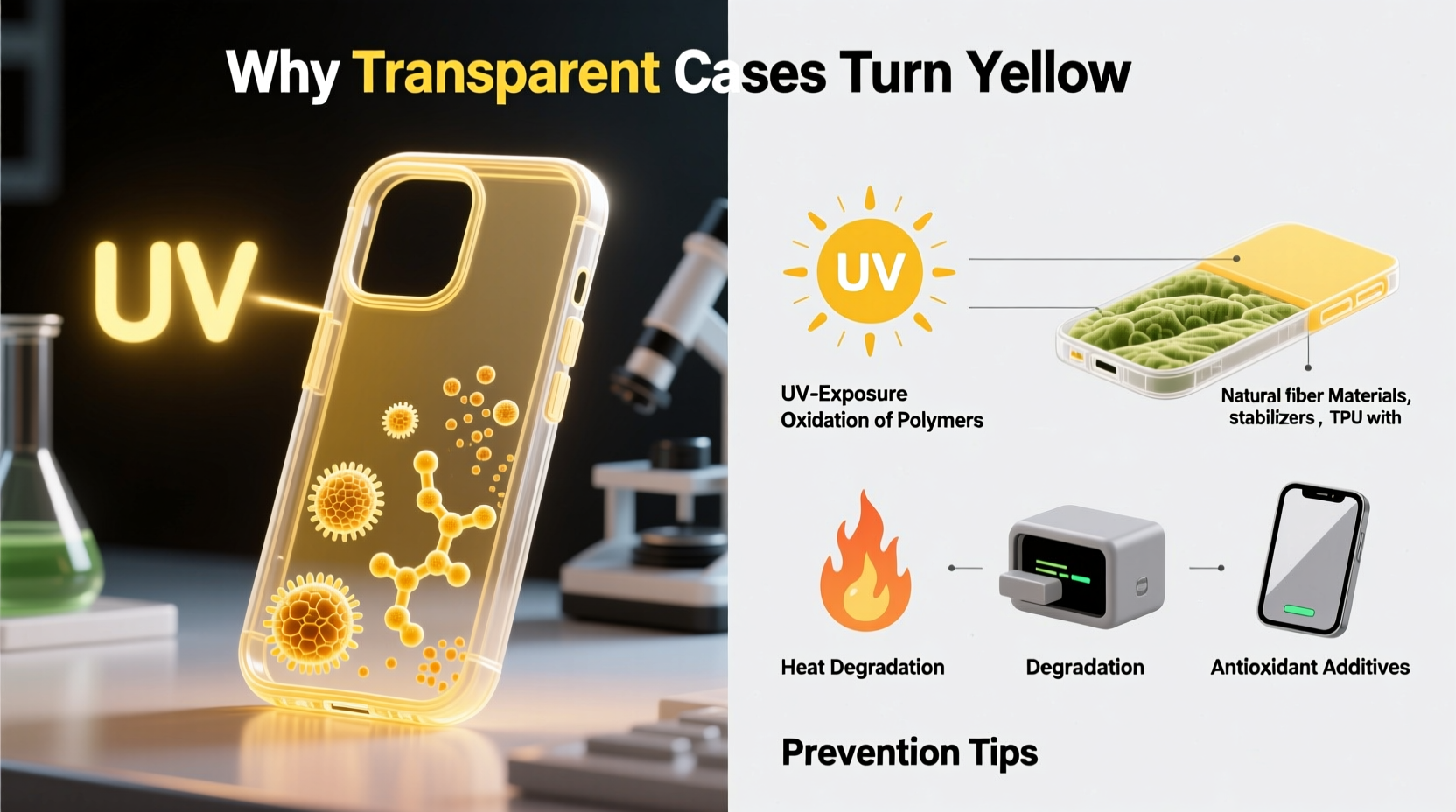 why are transparent phone cases turning yellow how to prevent it