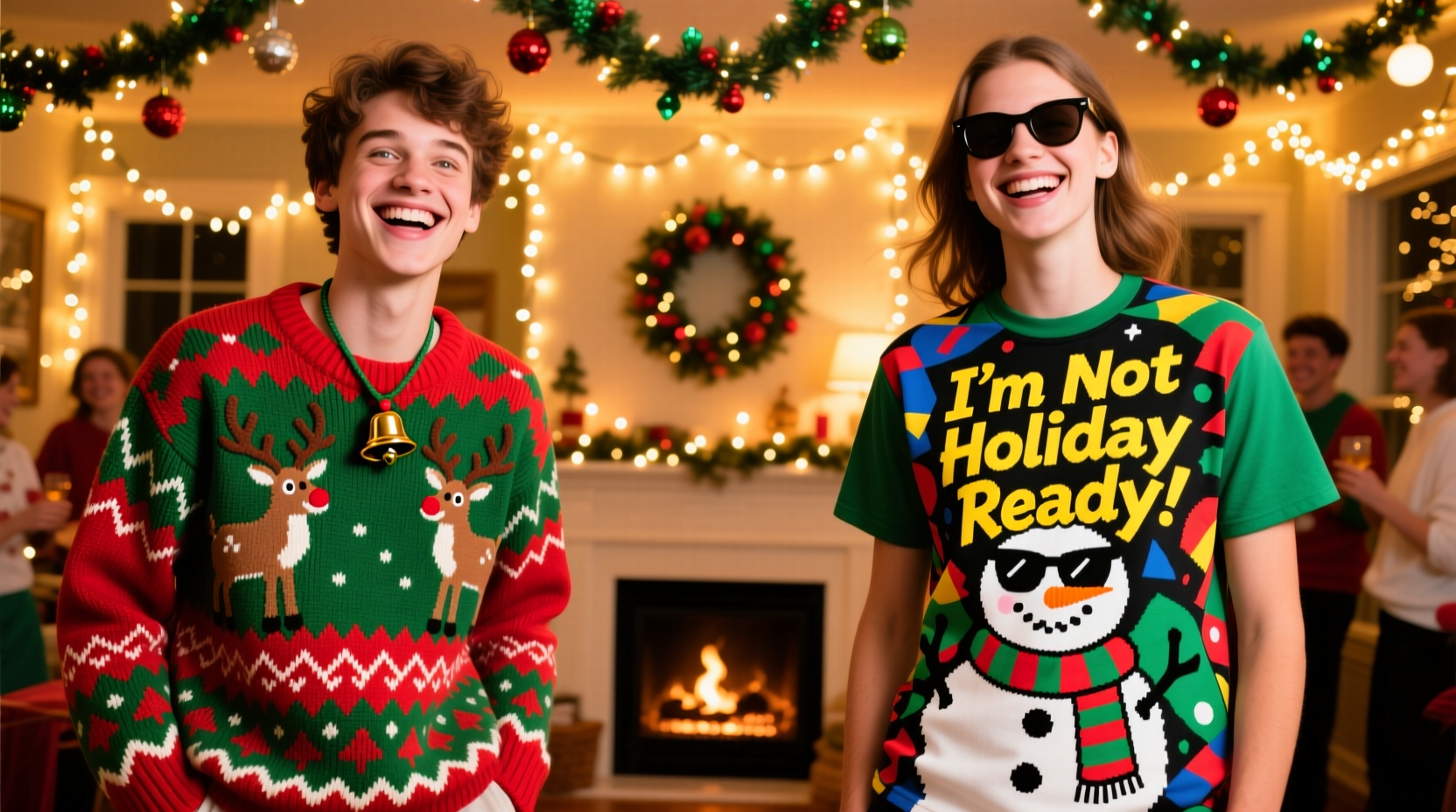 christmas sweater vs ugly holiday tee which has more party appeal
