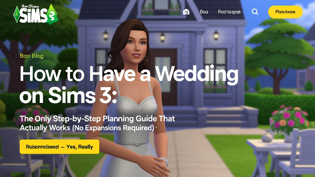 Sims 3 Wedding Planning: Step-by-Step (No Expansions Needed)