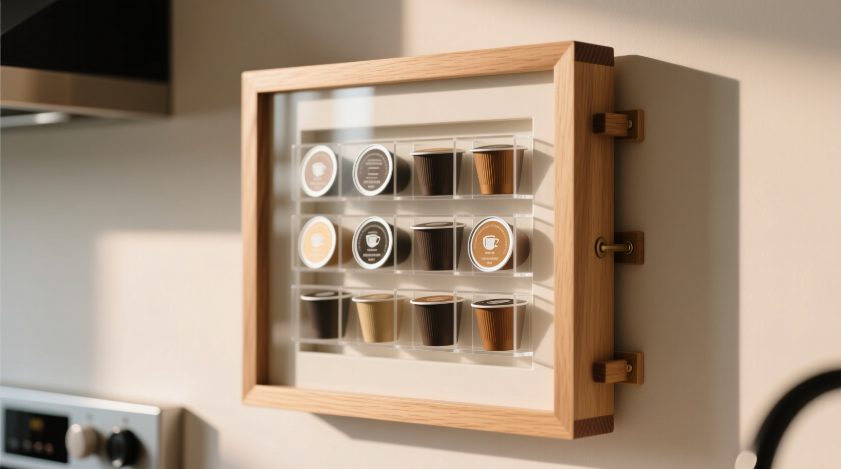 make a simple coffee pod organizer with a picture frame