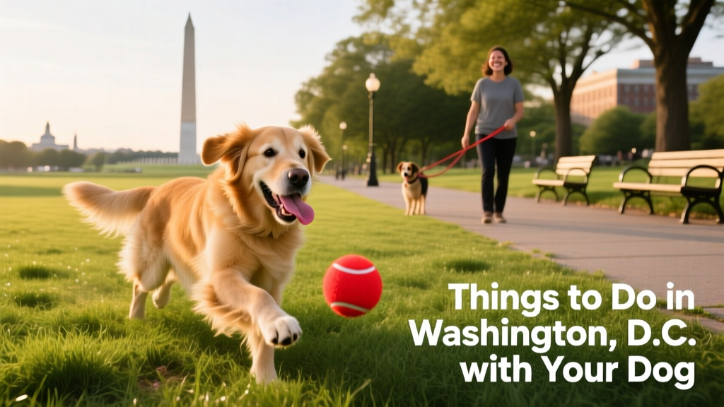 A dog playing with a ball in a park.