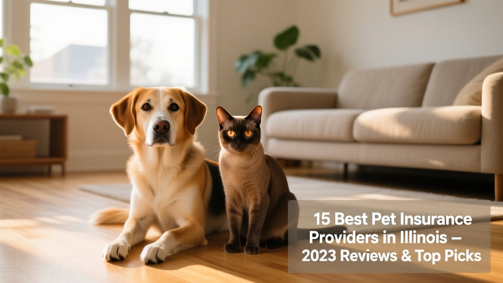 A calm, well-cared-for dog and cat sitting side by side on a sunlit living room floor