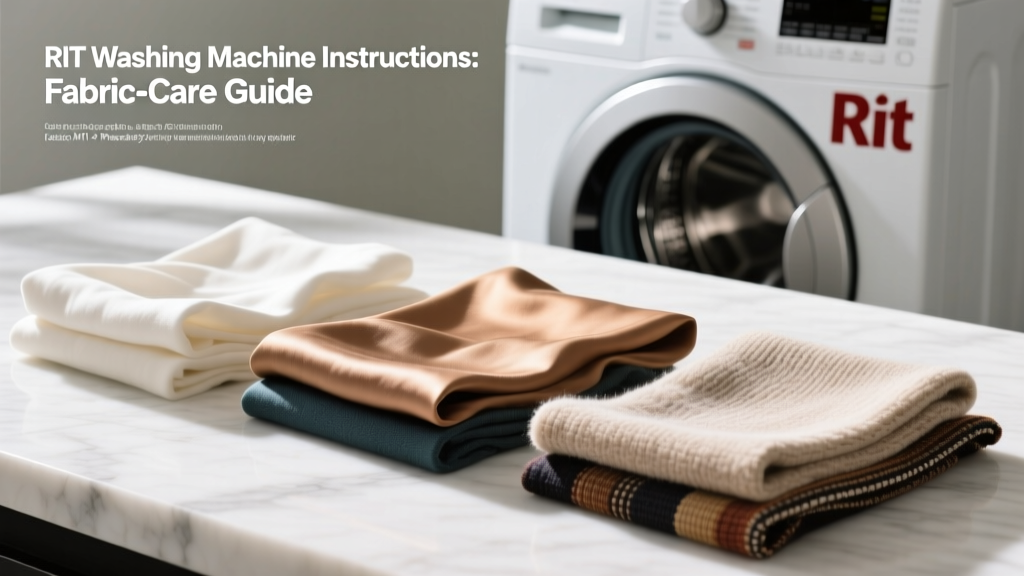 RIT Washing Machine Instructions: Fabric-Care Guide