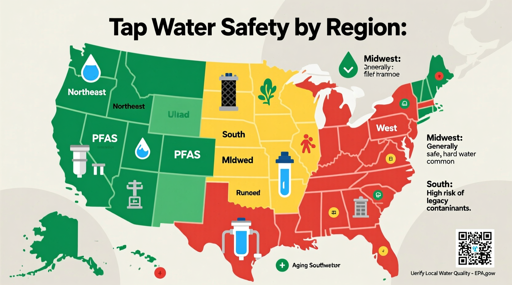 is tap water safe to drink everywhere in the us filtration guide by region