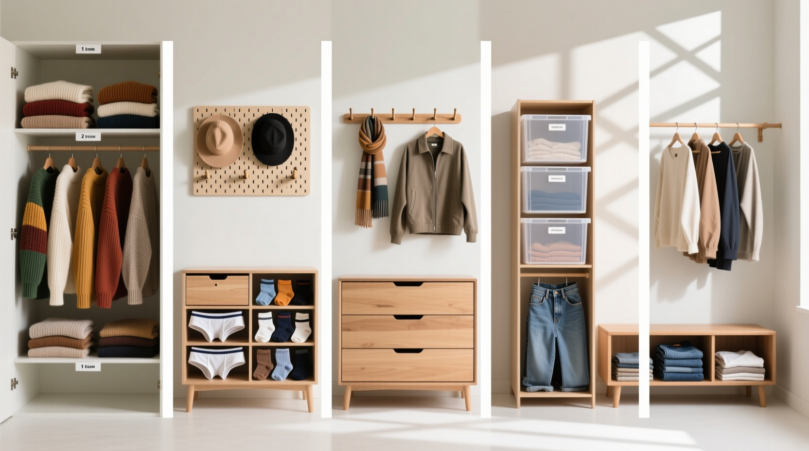 5 ways to keep everyones clothing organized