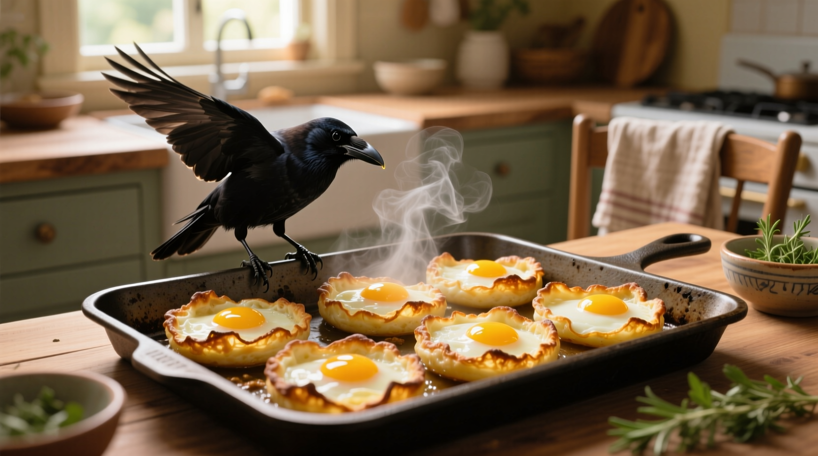 sheet pan baked eggs make prepping breakfast for a crow