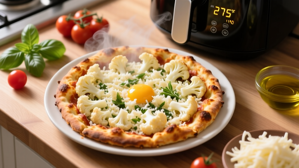 Crispy Cauliflower Crust in Air Fryer (Easy!)