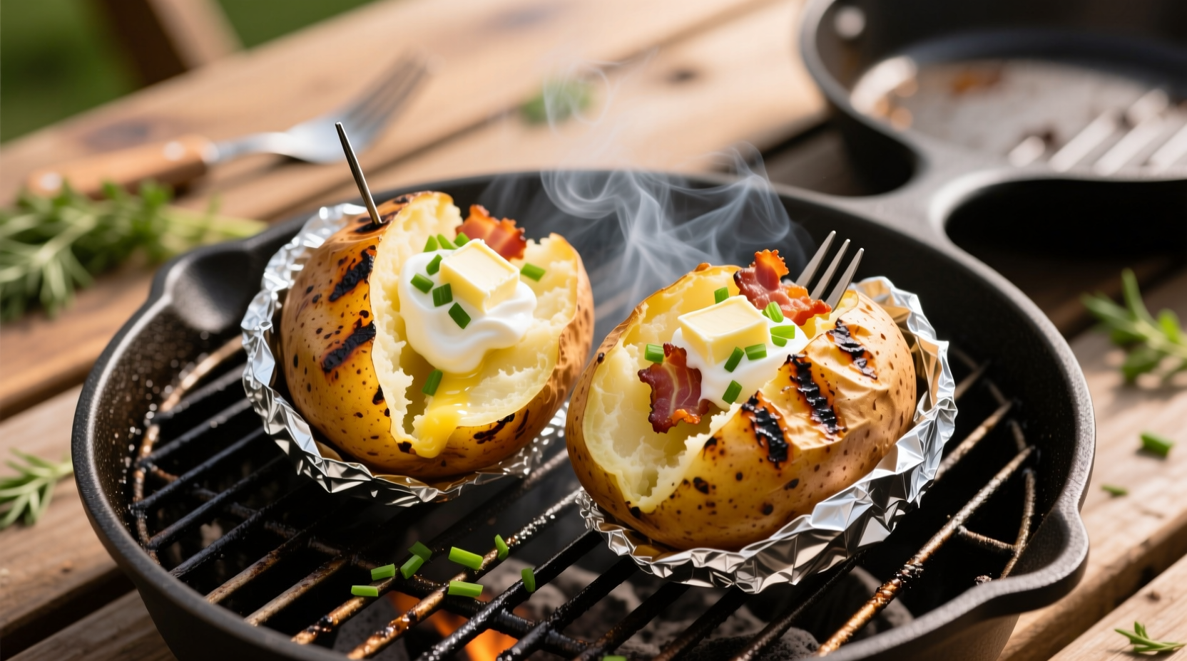 Grill-Perfect Baked Potatoes: 45-Minute Crispy Skin Method
