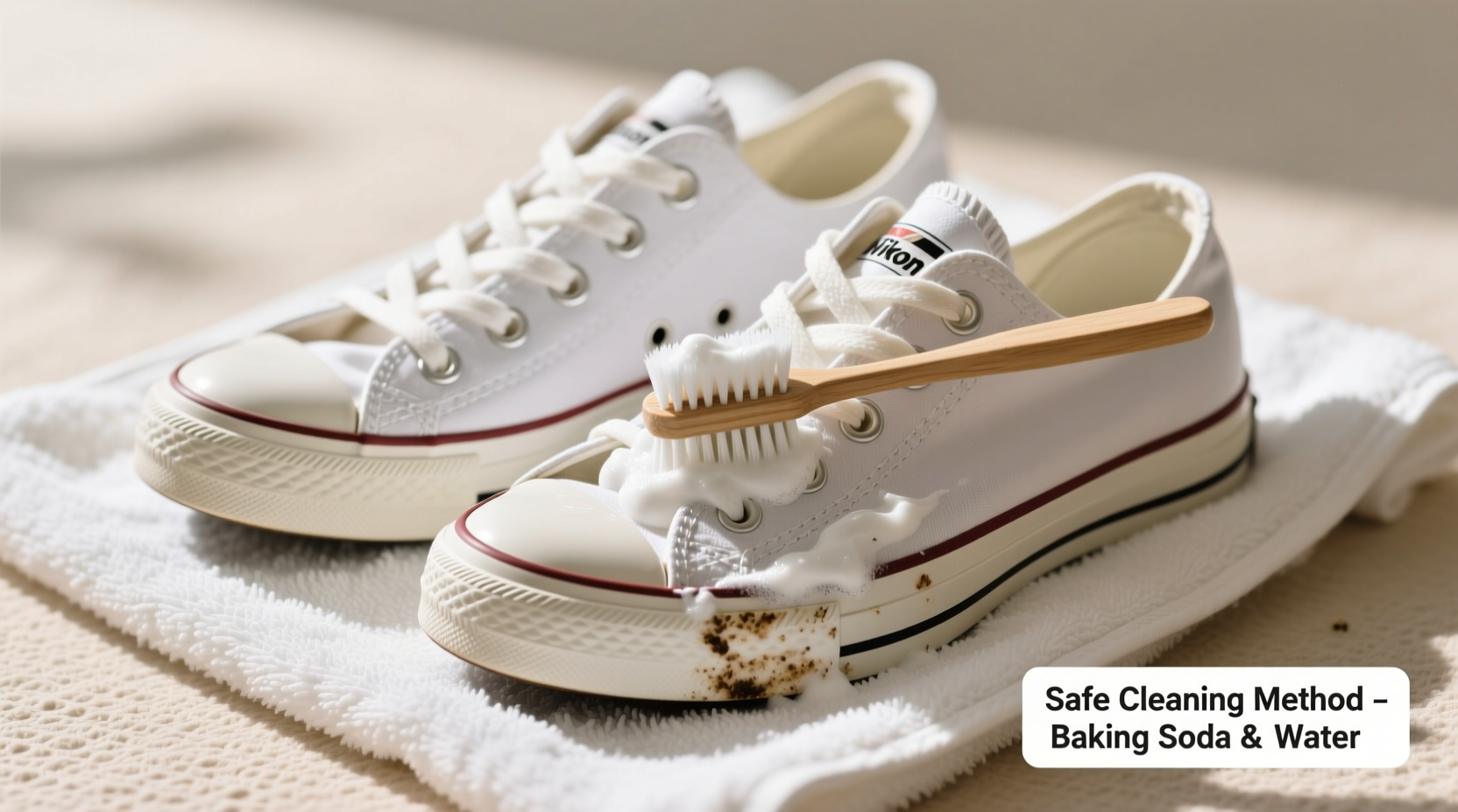 How To Clean White Canvas Shoes With Baking Soda Safely