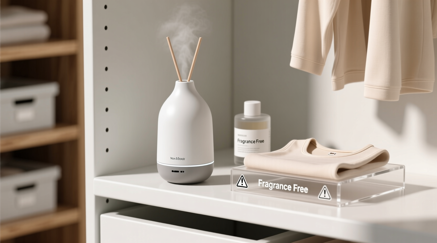 closet organization tips scent diffusers sensitive skin