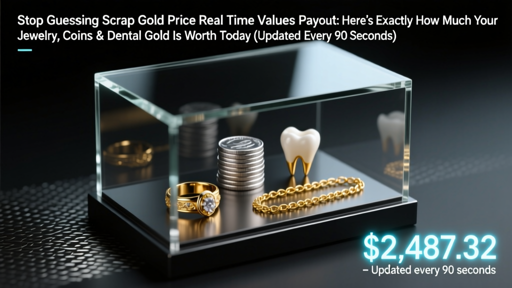 Stop Guessing Scrap Gold Price Real Time Values Payout: Here’s Exactly How Much Your Jewelry, Coins & Dental Gold Is Worth Today (Updated Every 90 Seconds)