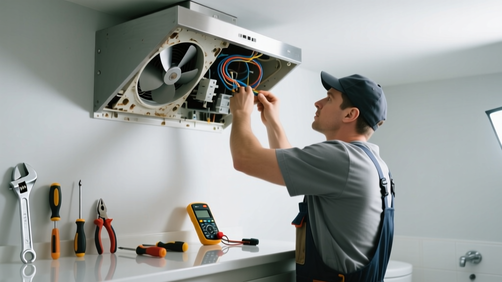 Fixing a Noisy Range Hood Installed in Bathroom