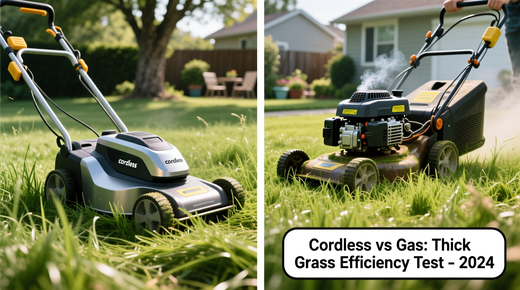 cordless lawn mower vs gas which cuts thicker grass more efficiently