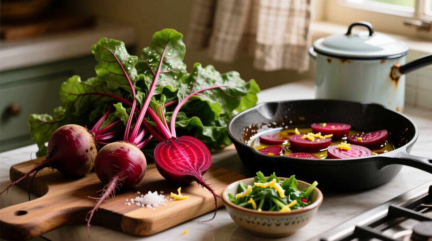how do you cook beets and beet greens
