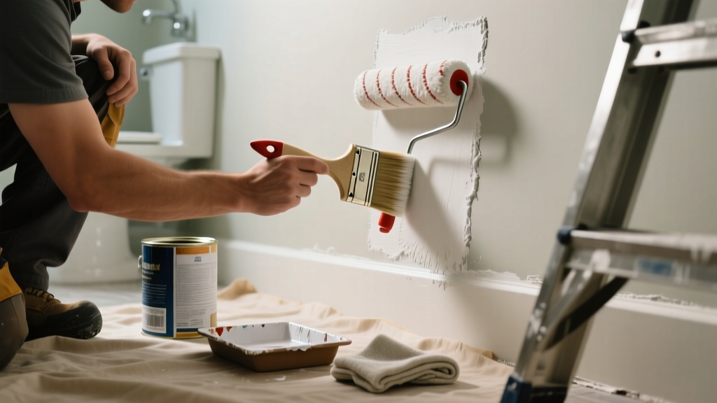 Fix Paint Roller Marks in Bathroom Walls