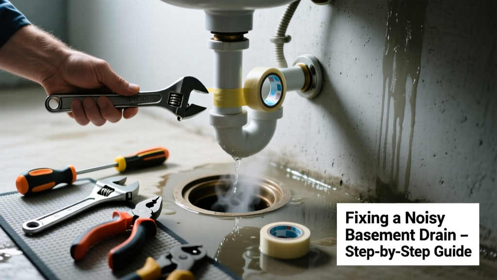 Fixing a Noisy, Backing-Up Floor Drain in Your Basement