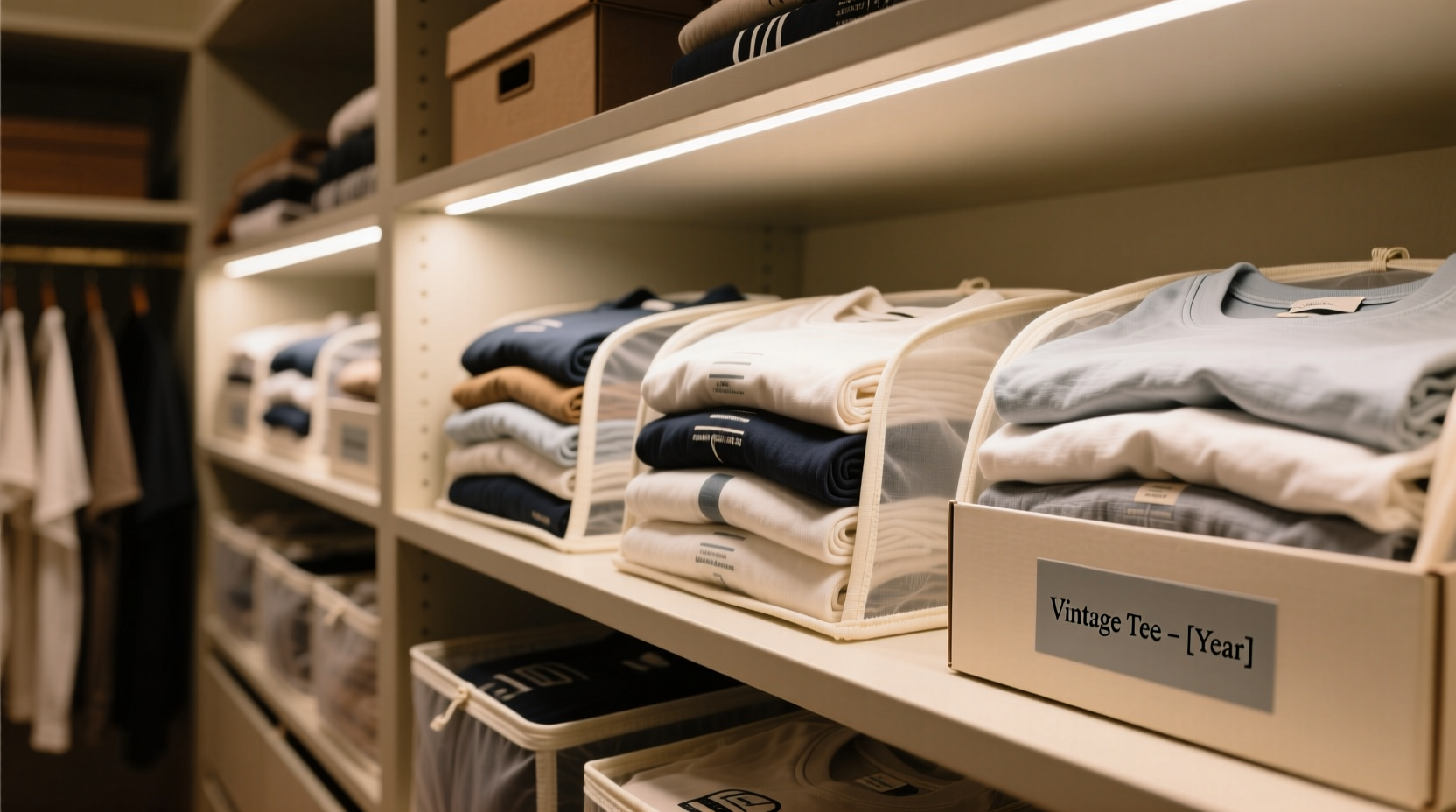 how to store vintage tees without fading or stretching over time